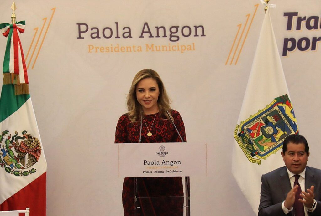 San Pedro Cholula, Paola Angon, primer informe