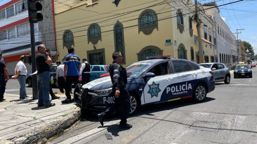 SSC San Pedro Cholula, choque, accidente, agencia Chevrolet