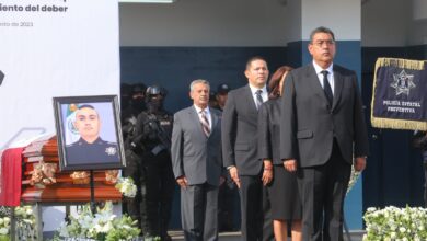 Sergio Salomón Céspedes, homenaje, Policía Estatal, Juan Pablo Ramos, Xoxtla