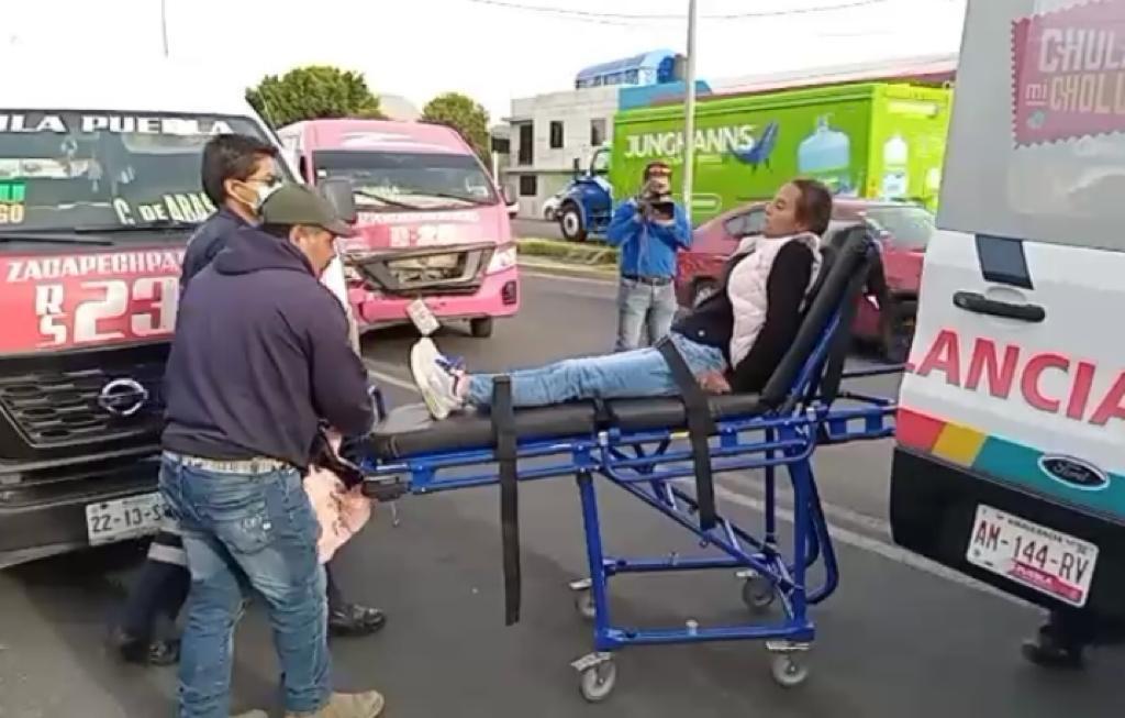 transporte público, choque, San Pedro Cholula, Bulevar Forjadores