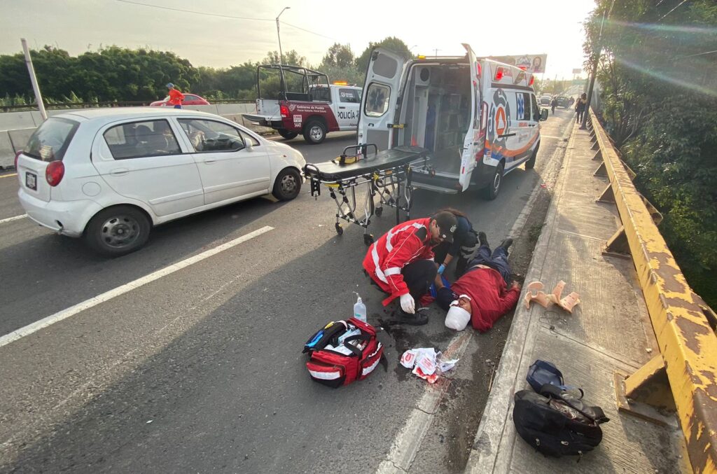 accidente, Periférico, río Atoyac, San Andrés Cholula, SSP