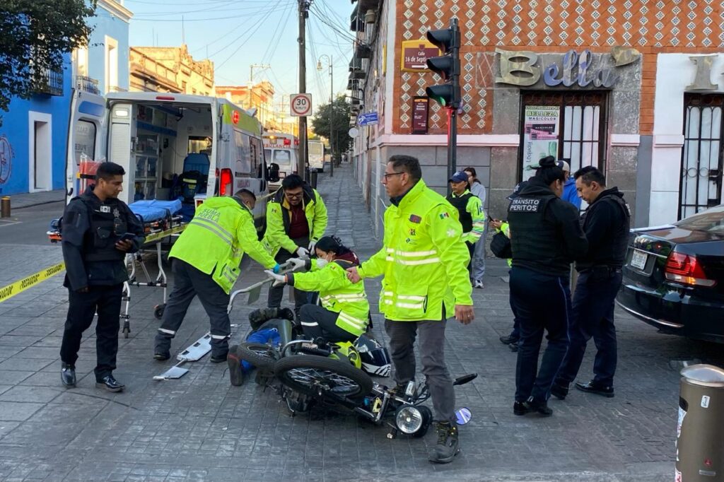 choque, motociclista, Centro Histórico, SUMA, SSC