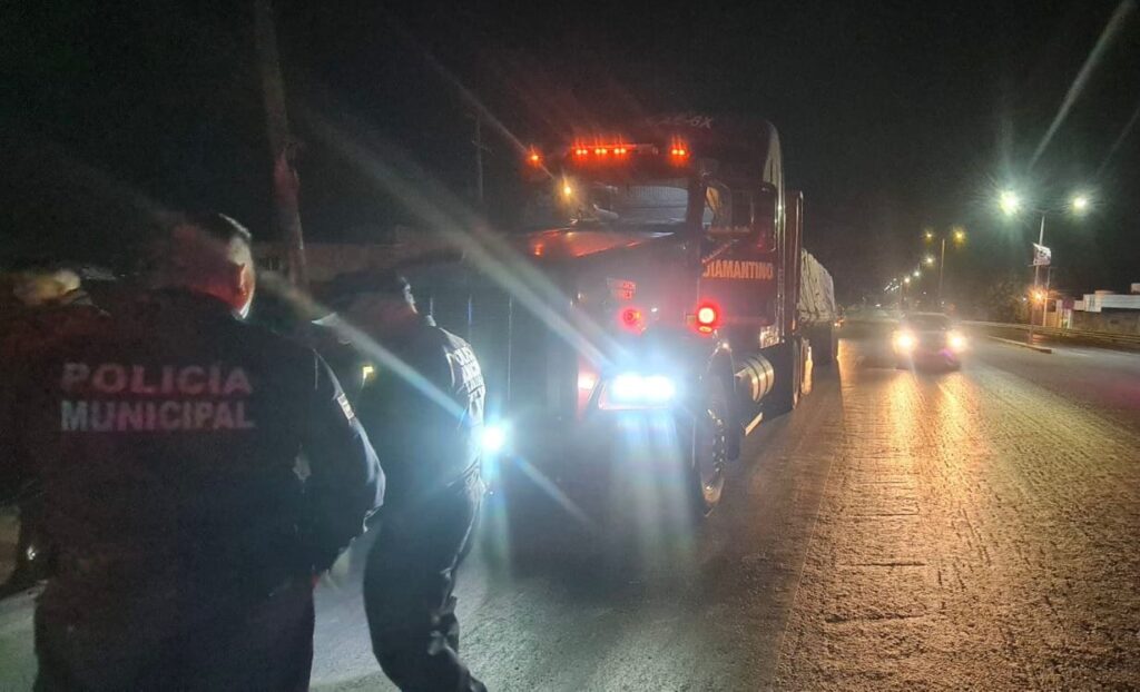 tractocamión robado, San Andrés Cholula, seguridad, Policía Municipal