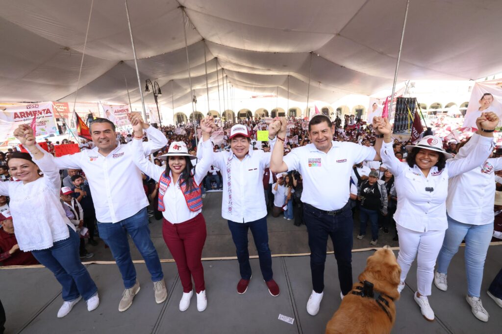 Alejandro Armenta, Sigamos Haciendo Historia, gubernatura de Puebla, San Pedro Cholula, Mario Delgado, Morena