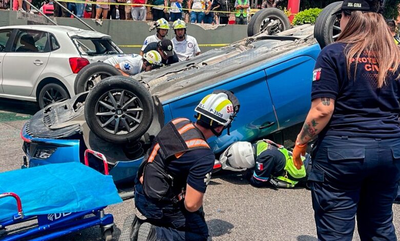 accidente, confusión, Oxxo, Bulevar Esteban de Antuñano, 25 Poniente, Ampliación Reforma Sur, Protección Civil Municipal