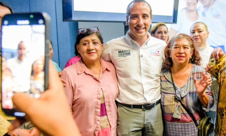 Mario Riestra, candidato a la alcaldía de Puebla, Mejor Rumbo para Puebla, mujeres, deudores alimentarios