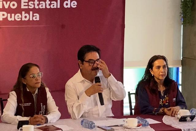 Morena, debate, candidatos a gobernador de Puebla, Agustín Guerrero, Alejandro Armenta
