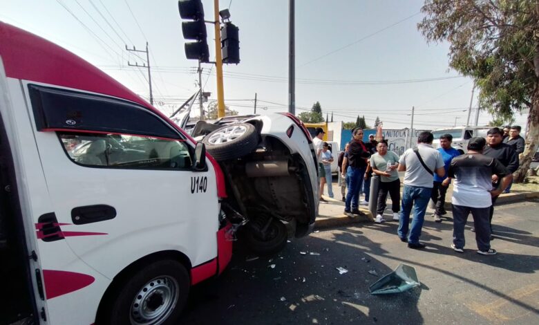 choque, San Pedro Cholula, Bulevar Forjadores, lesionados, transporte público