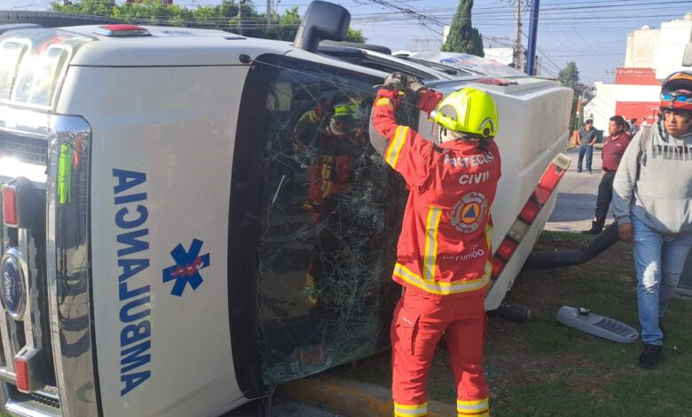 choque, transporte público, ambulancia, El Carmen