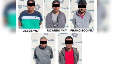 Detenidos, armas de fuego, Secretaría de Seguridad Ciudadana, ataques a las vías de comunicación, autopista México-Puebla