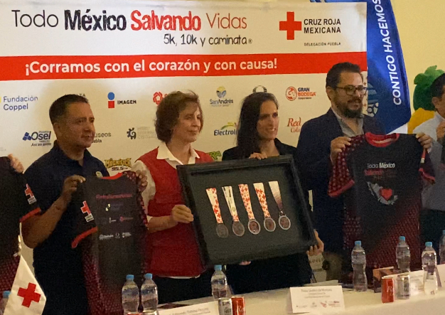 Carrera Todo México Salvando Vidas, Cruz Roja, San Andrés Cholula, Edmundo Tlatehui, Paula Saukko de Murrieta