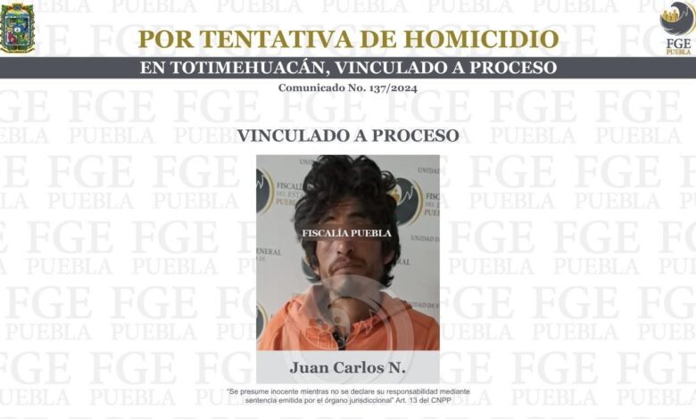 Totimehuacán, FGE, proceso, tentativa de homicidio