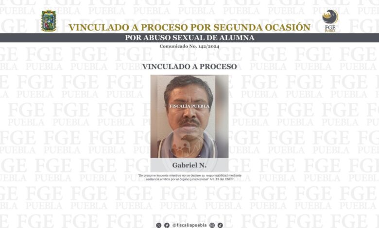 Profesor, Jonotla, abuso sexual, vinculación a proceso