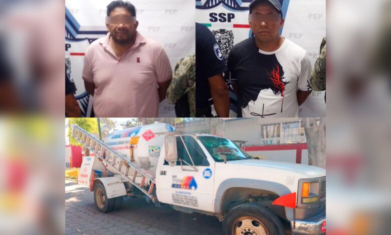 Detenidos, gas LP robado, Balcones del Sur, SSP, Semar