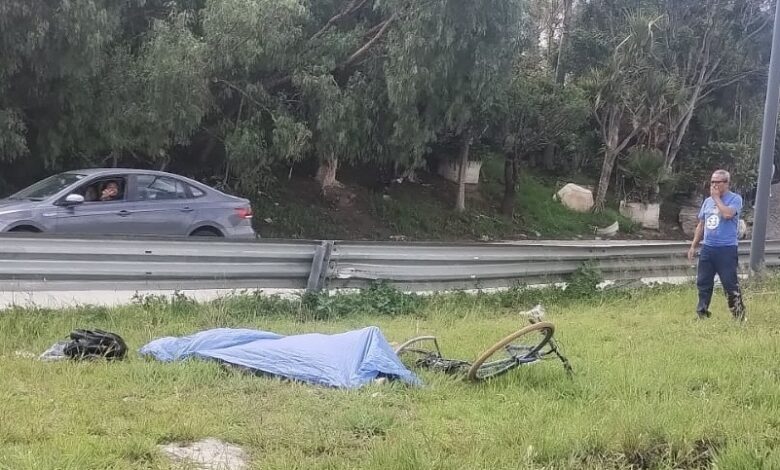 Ciclista, atropellado, Periférico, San Francisco Totimehuacán, SSP