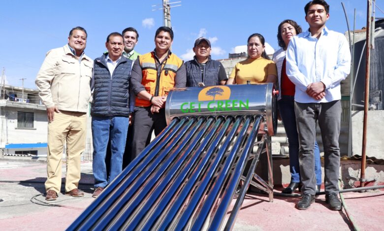 Cuautlancingo, Omar Muñoz, programa de calentadores solares