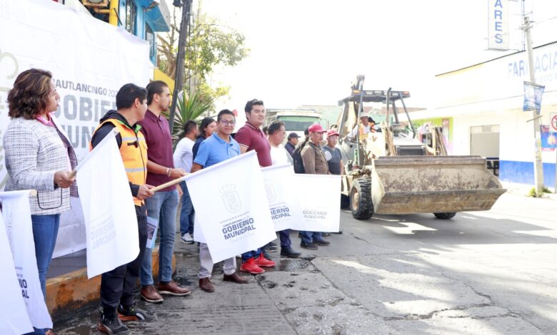 Omar Muñoz, Cuautlancingo, rehabilitación de vialidad, San Lorenzo Almecatla