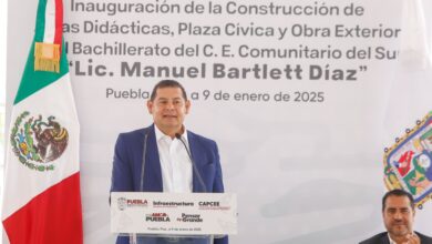 Alejandro Armenta, educación, Gobierno de Puebla, aulas didácticas, Centro Escolar Manuel Bartlett