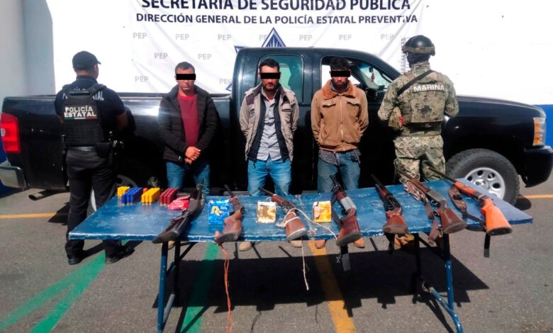 detenidos, hombres armados, SSP, Semar, operativos, Sierra Norte