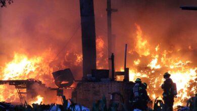 incendio, recicladora, San Miguel Canoa, Bomberos