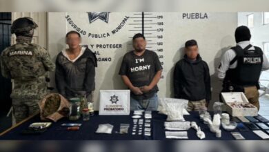 detenidos, Semar, San Pedro Cholula, narcomenudistas, marihuana, metanfetaminas, FGR