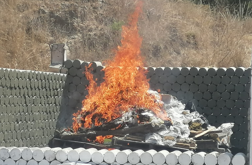 incineración, droga, decomisada, FGR Puebla