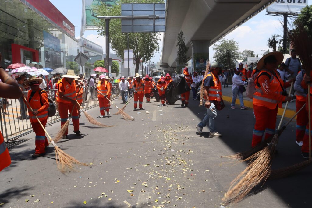 OOSL, operativo, limpieza, Desfile 5 de Mayo