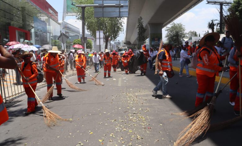 OOSL, operativo, limpieza, Desfile 5 de Mayo