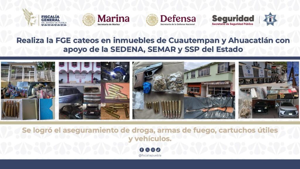 cateos, FGE, Cuautempan, Ahuacatlán, Ejército, Semar, SSP