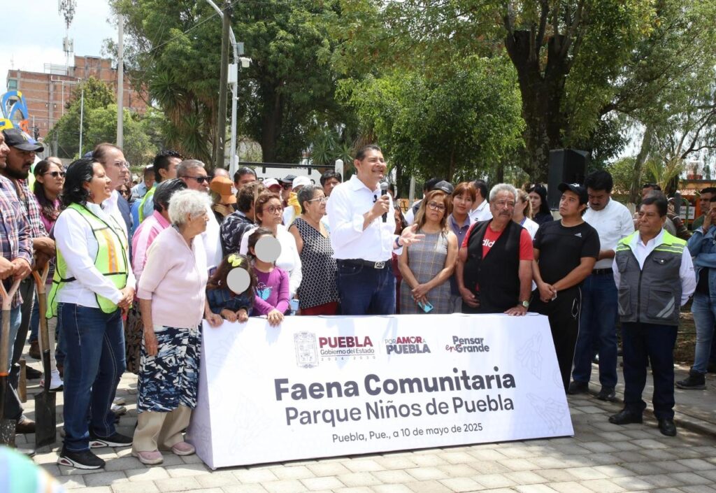 Gobierno de Puebla, Alejandro Armenta, faena comunitaria, Santa María