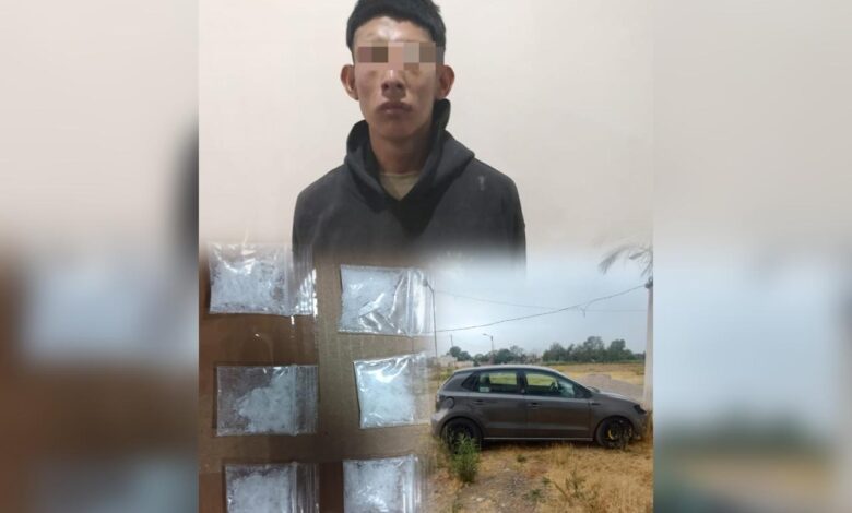 Policía Municipal, Cuautlancingo, detenido, droga, vehículo robado