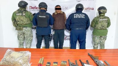 detenido, Zacatlán, armas, droga, SSP, Semar