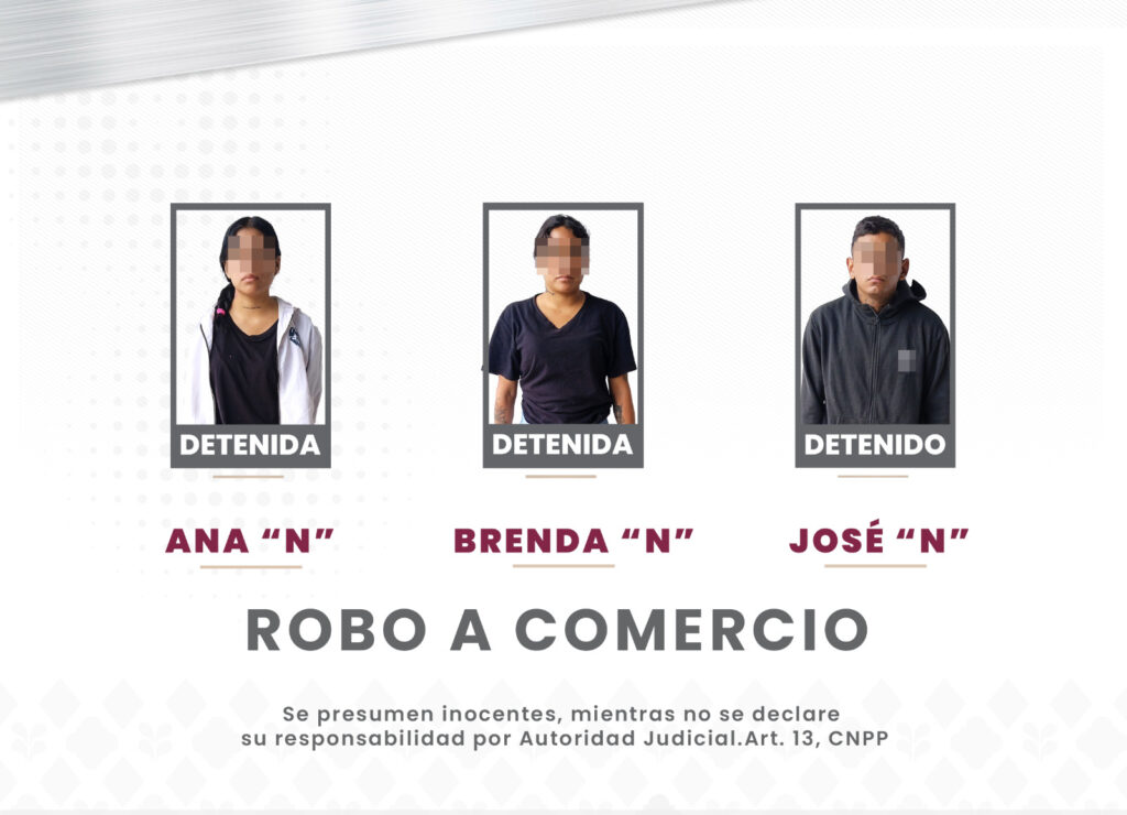 detenidos, SSC, Puebla, robo a comercio, Ex Hacienda La Noria