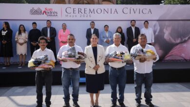 San Andrés Cholula, Lupita Cuautle, ceremonia cívica