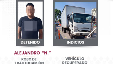 detenido, SSC, tráiler robado, Malintzi, antecedentes penales