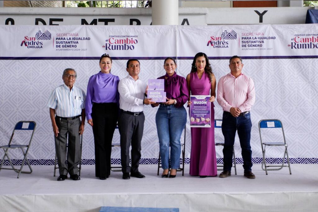 Lupita Cuautle, San Andrés Cholula, Modelo Integral para Prevenir y Atender el Acoso, Buzón Violeta, Cacalotepec