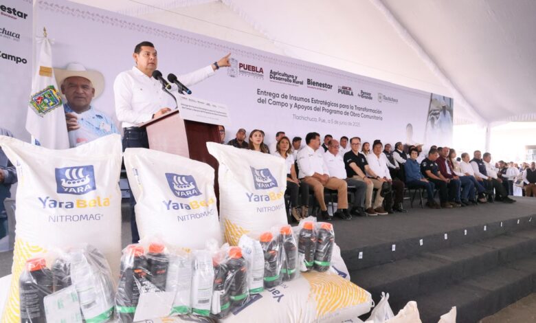 Alejandro Armenta, Gobierno de Puebla, obra comunitaria, apoyo al campo, Tlachichuca
