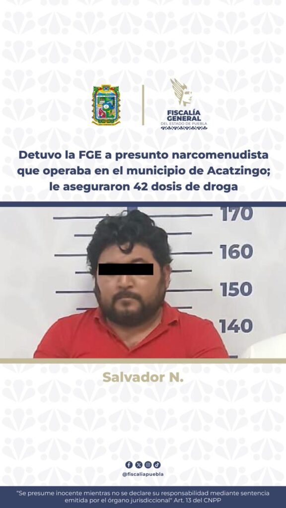 FGE, detenido, narcomenudista, Acatzingo