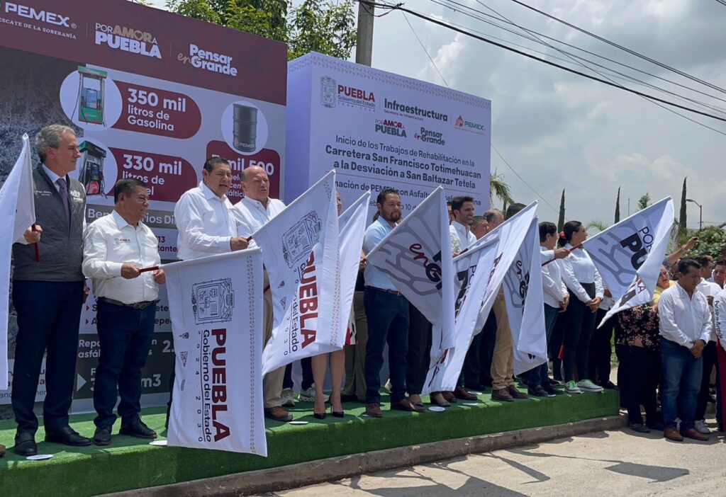 rehabilitación, carretera Totimehuacán-Tetela, Gobierno del Estado, Ayuntamiento de Puebla, Alejandro Armenta, Pepe Chedraui, Pemex