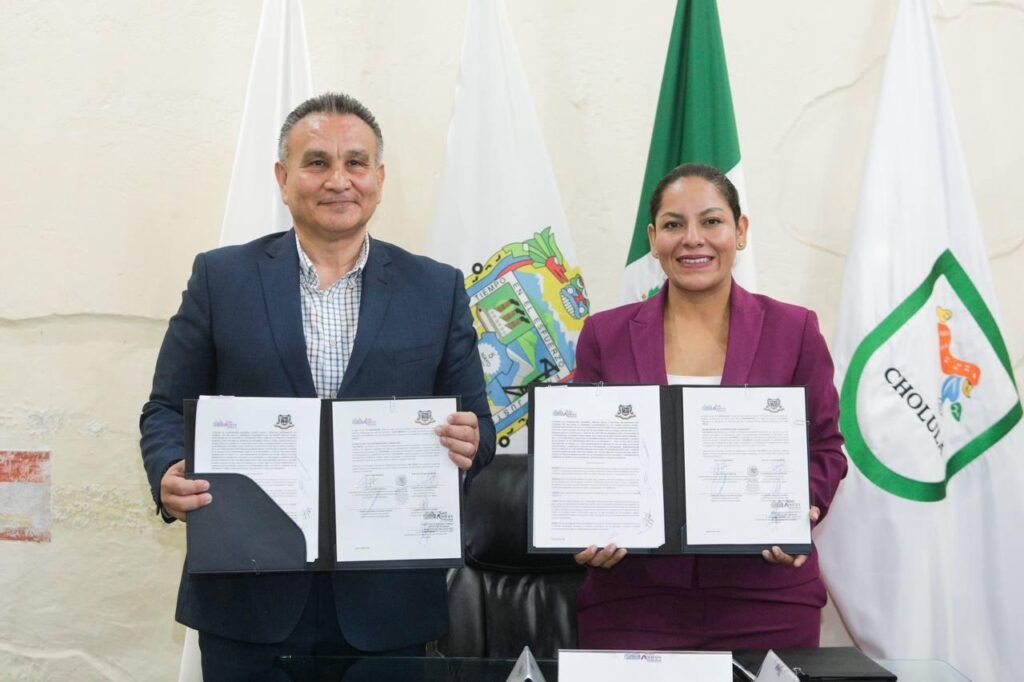 San Andrés Cholula, Lupita Cuautle, convenio, CLEU, seguridad, capacitación, SSPyPC