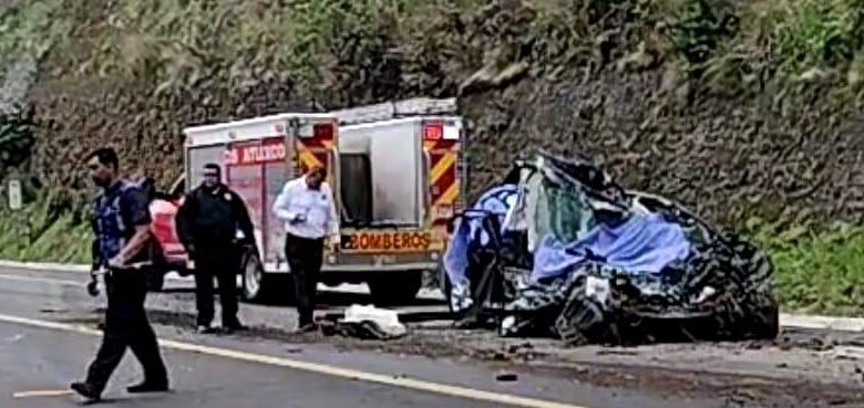 choque, prensados, muertos, autopista Siglo XXI, SSP, Atlixco