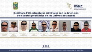 FGE, líderes delictivos, estructuras criminales, detenidos, objetivos prioritarios