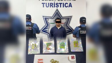 detenido, Policía Turística, droga, SSP