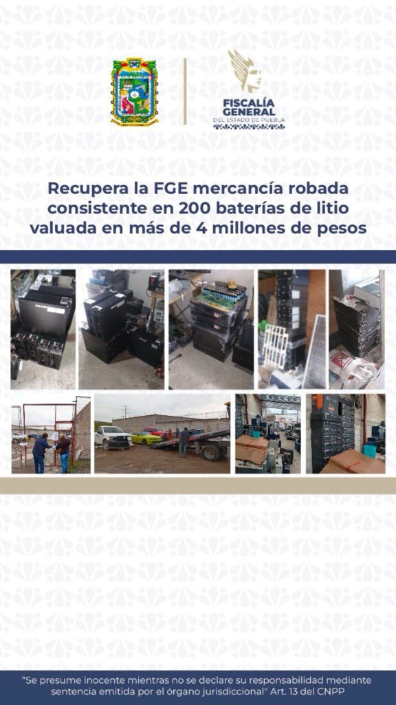 FGE, cateo, Santa Margarita, robo, baterías de litio