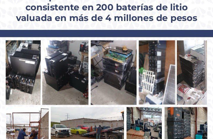 FGE, cateo, Santa Margarita, robo, baterías de litio