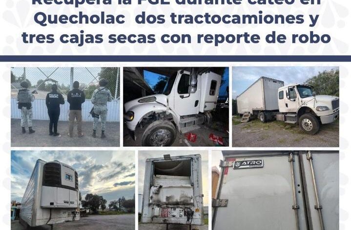 FGE, cateo, Quechola, tractocamiones, contenedores, robo