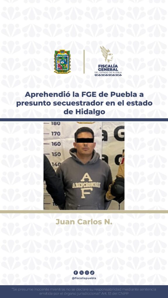 FGE Puebla, secuestrador, Hidalgo