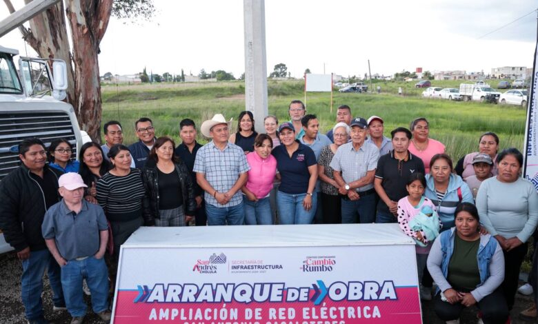Lupita Cuautle, San Andrés Cholula, San Antonio Cacalotepec, red eléctrica