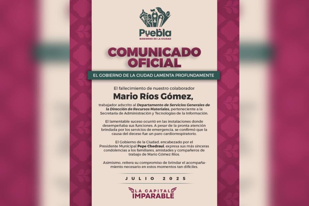 muere trabajador del Ayuntamiento, paro cardiorrespiratorio, Gobierno de la Ciudad