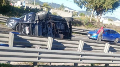 volcadura, actos de rapiña, Amozoc, autopista Puebla-Orizaba